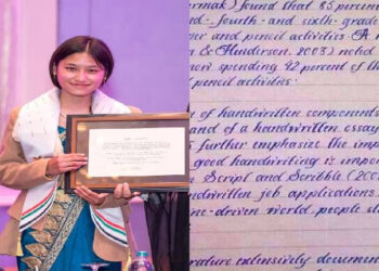 உலகின் மிக அழகான கையெழுத்து கொண்ட பெண்