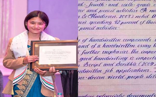 உலகின் மிக அழகான கையெழுத்து கொண்ட பெண்